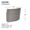 Linea Italia Reception Desk 32 in D X 46 in H, 72 in W X Thermofused Laminate, Ash ZUD290 - alternate 5